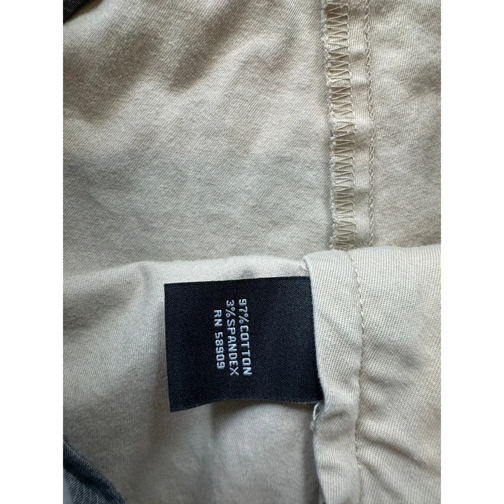 Murano Wardrobe Essentials Mens Khaki Chino Pants 32x34 Front Stretch Cotton